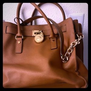 Brown Leather Michael Kors Tote